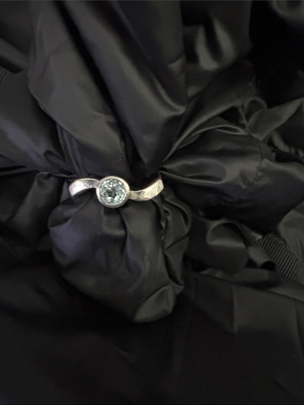 .925 Silver and aquamarine Ring